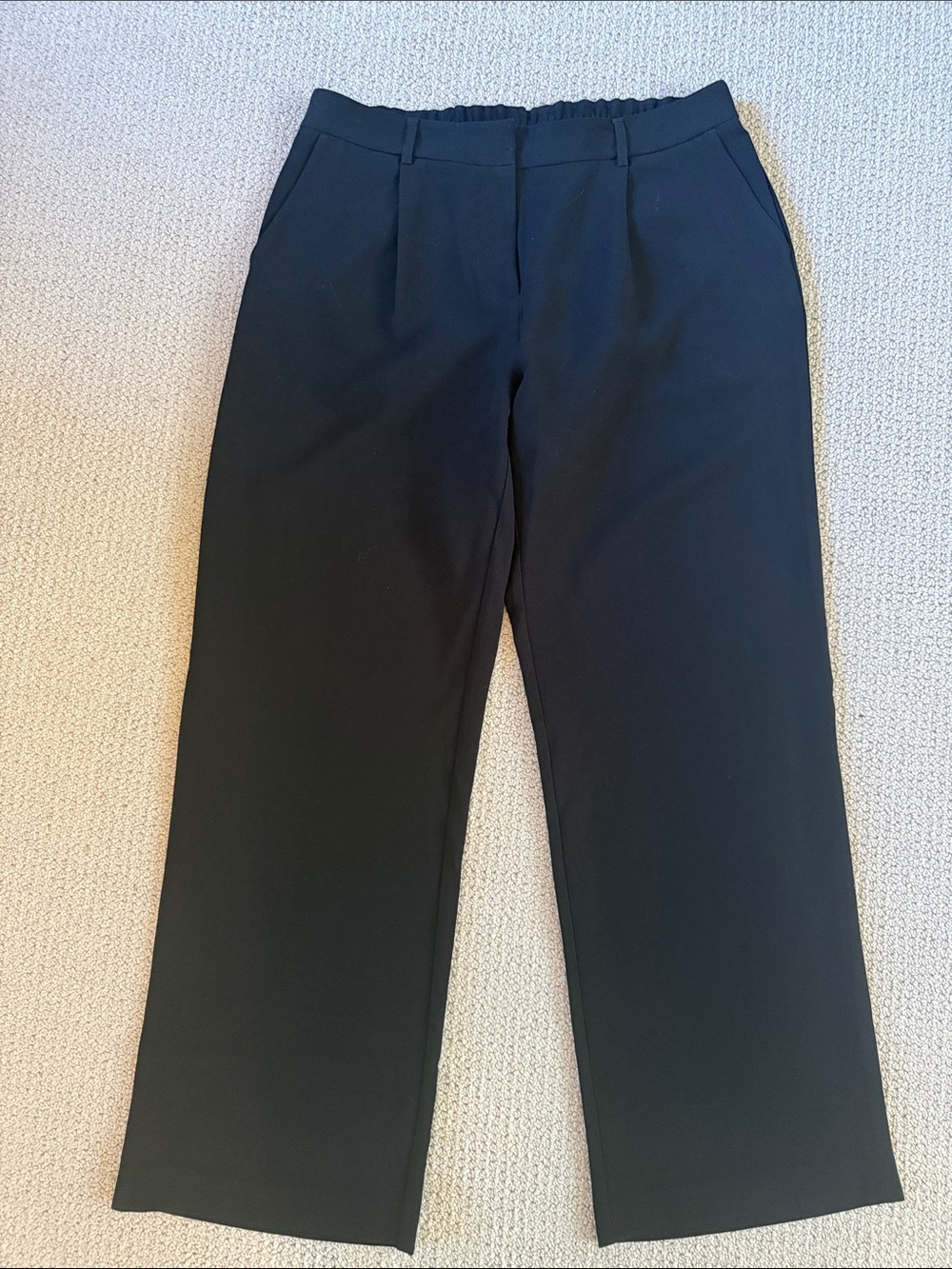 DKNY Black Pleated Wide Leg Dress Pants
